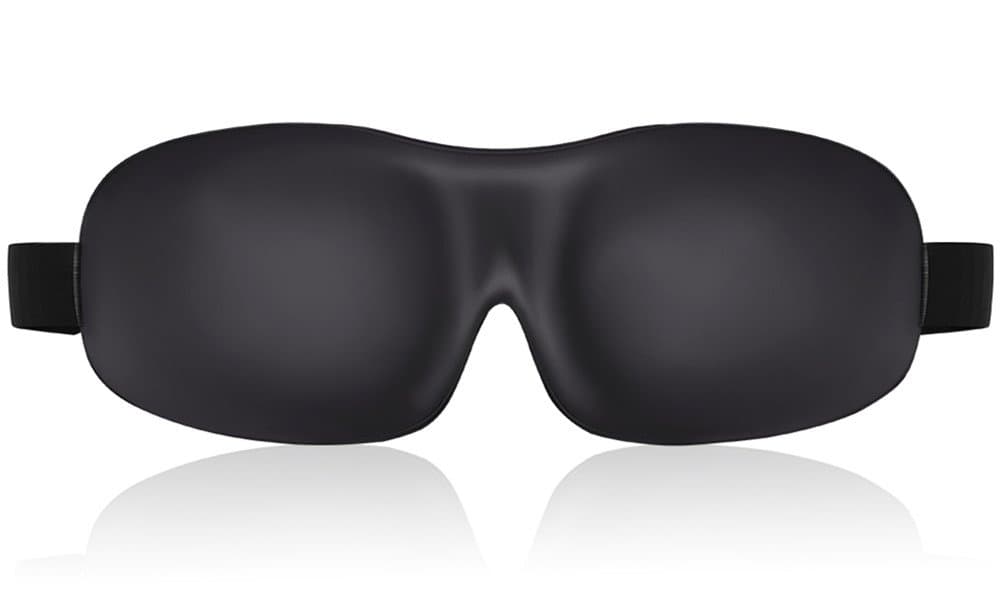 Deep Molded Sleep Mask, with ear plug and carry pouch lightweight & comfortable eye mask, Super Soft Material (Grey)