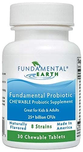 Fundamental Probiotic - Chewable Probiotic Supplement for Kids and Adults - 30 Chewable Tablets