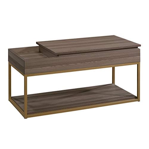 Sauder International Lux Lift-top Coffee Table, L: 41.73" x W: 19.45" x H: 19.57", Diamond Ash Finish