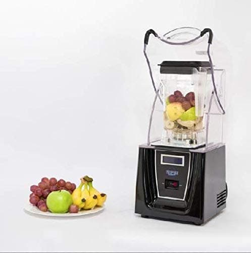 Enpee Quiet 1800W Commercial Blender with Sound Reducing Cover Box with Pre Programmed Functions