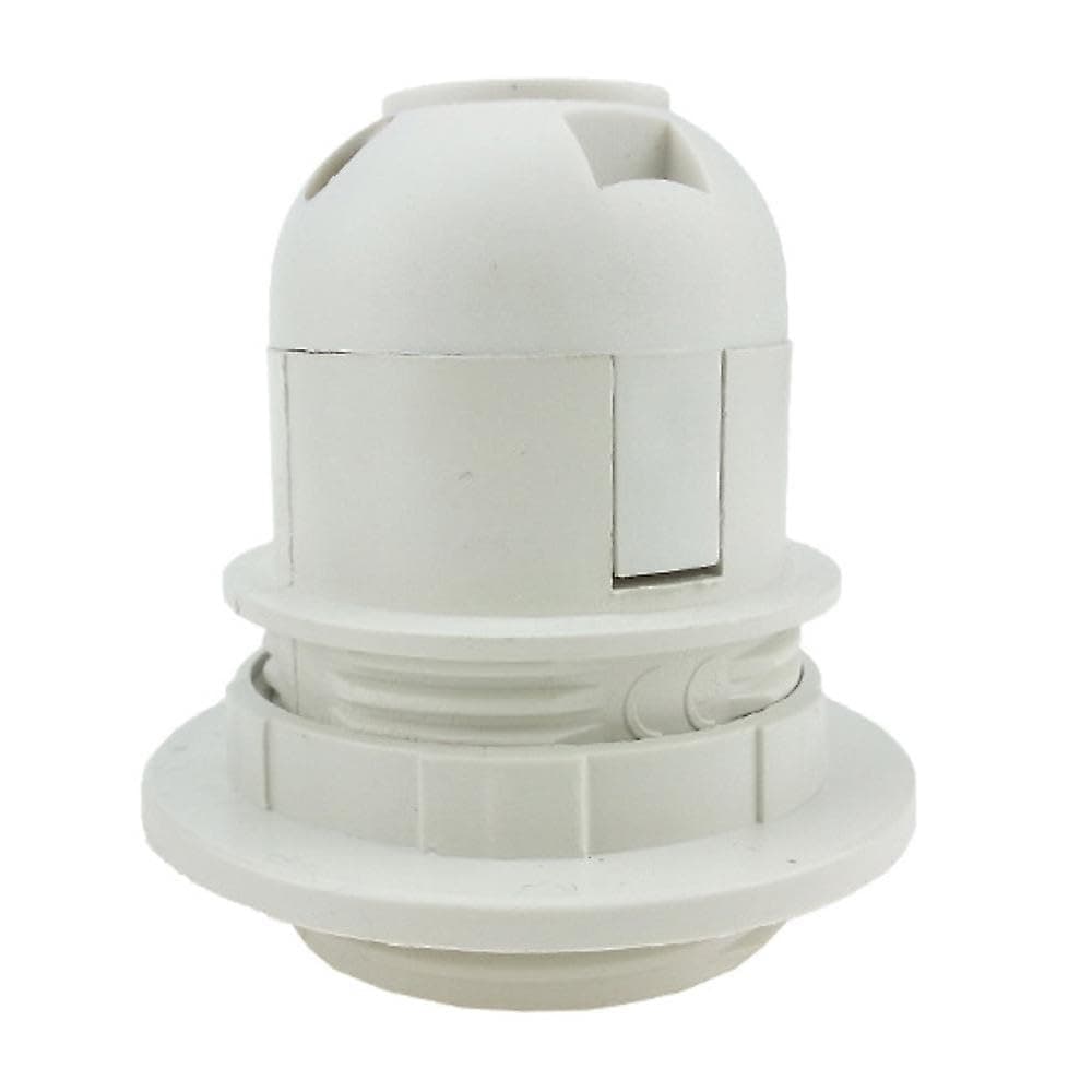 Melfi™ Lamp Base Adapter E27 4a Lamp Holder White Bakelite With Shade Rin Light Bulb Pendant Screw Cap Socket Vintage (White 250v)