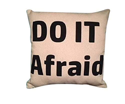 Do It Afraid Custom Pillow Cover Printed Pillow Cushion Cover Personalized Handmade Throw Pillow Cover Made in the USA