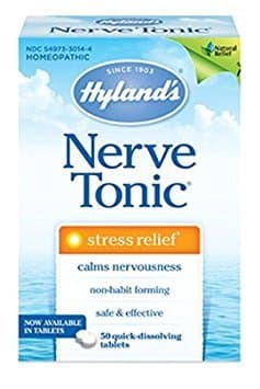 Nerve Tonic Quick Dissolve Tablets, Stress Relief, 50 Tablets Per Bottle (5 Bottles)