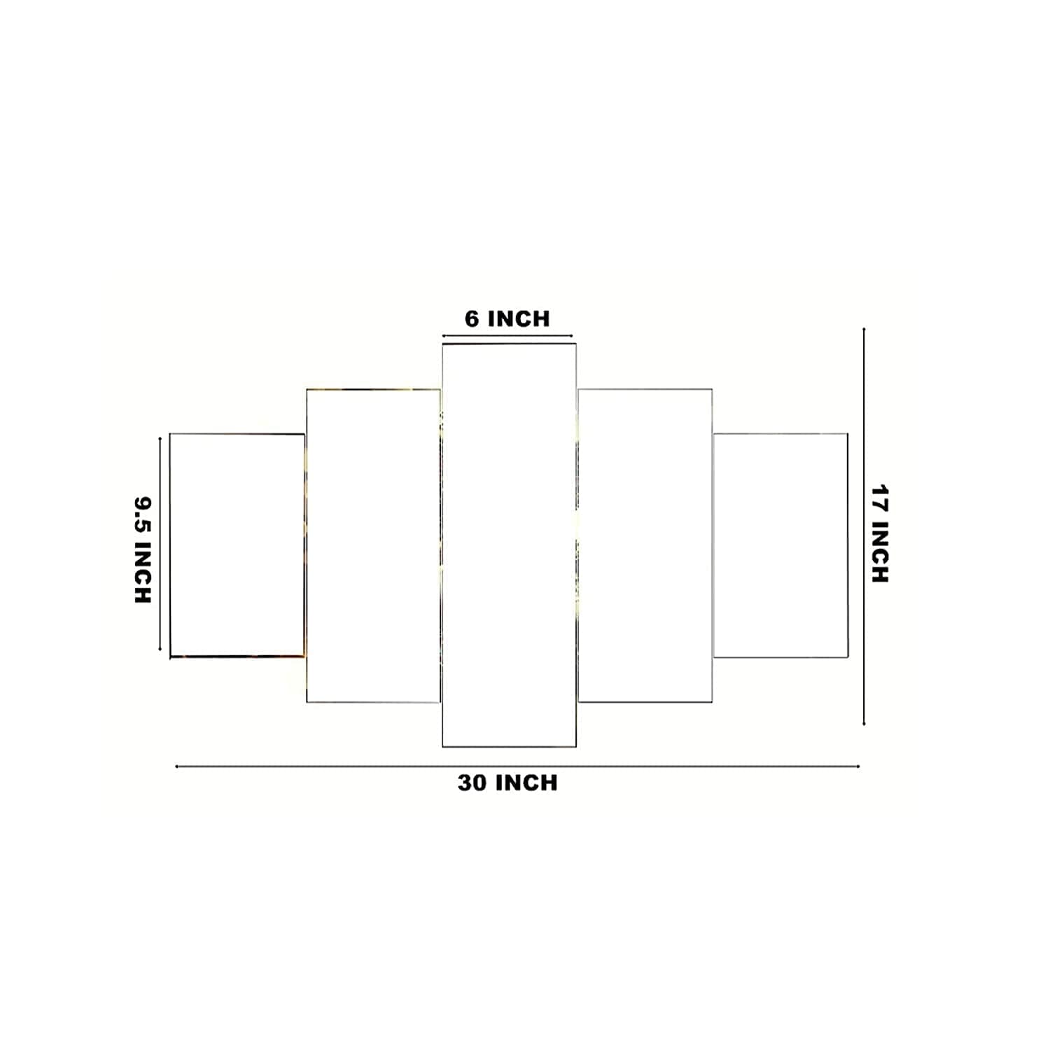 perpetual Radha Krishna 3D Scenery Wall Painting Set of 5 | Painting For Wall Decoration | Large Framed Wall Decor for Living Room, Office (75 x 43 cm) K8Md - Wood