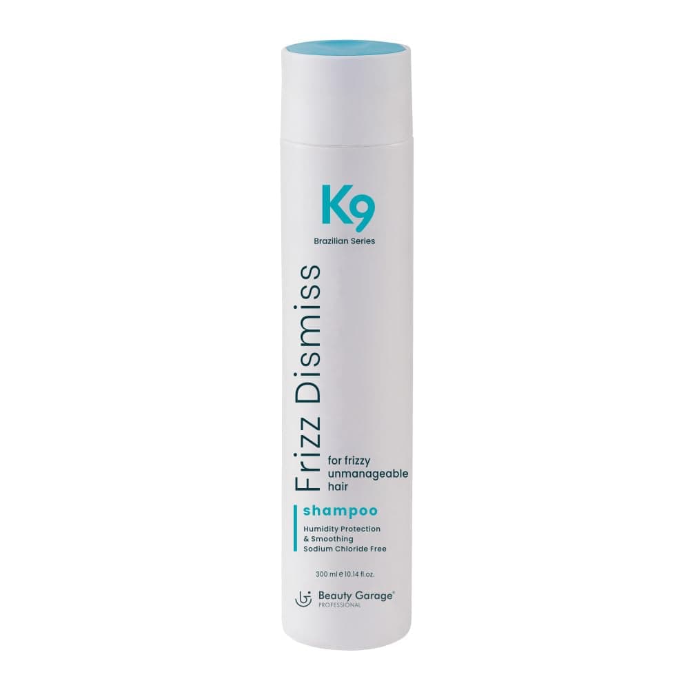 Beauty Garage K9 Frizz Dismiss Shampoo | Hair Mutate System | Sulfate-Free Cleanser with BATIN | Smoothness and Shine Support Shampoo for Women & Men | All Hair Types | Brazilian Series | 300ml |