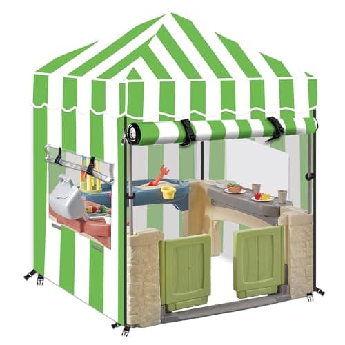 Kids Outdoor Playhouse Cover, Outdoor Playset Cover (Green)