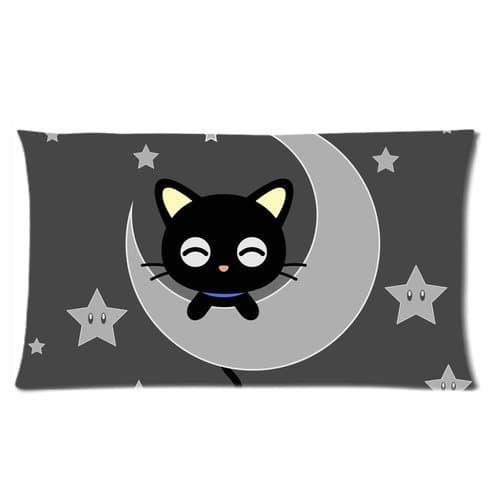 King size pillowcase Cute Cartoon Chococat Kawaii Black Cat Baby On the Moon Custom DIY Pillowslips Roomy in Size 20 36 Inch