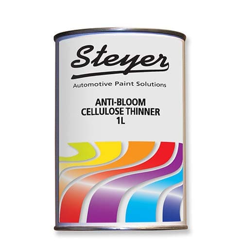 Steyer 1 Litre Cellulose Anti Bloom Paint Thinner for use in Celle Car Paints, Primers & Clears. reduces Blooming & Increases Gloss Levels