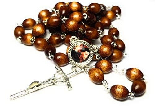Made in Italy Relic Rosary blessed by Pope Francis Necklace rosary catolicos patron lawyers, Military Defense Forces Law Air Force Marine Corps Navy Police Sentry Firefighter Paramedic Guard EMT
