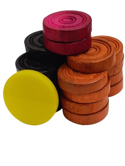 BODY MAXX Wooden Carrom Coin Set with 1 Pc Striker,for All Age