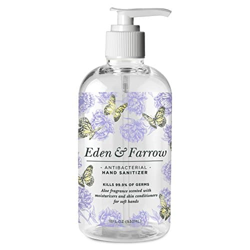 Eden & Farrow Hand Gel Sanitizer with Aloe Vera 16oz – Comes in a Great Pump Bottle