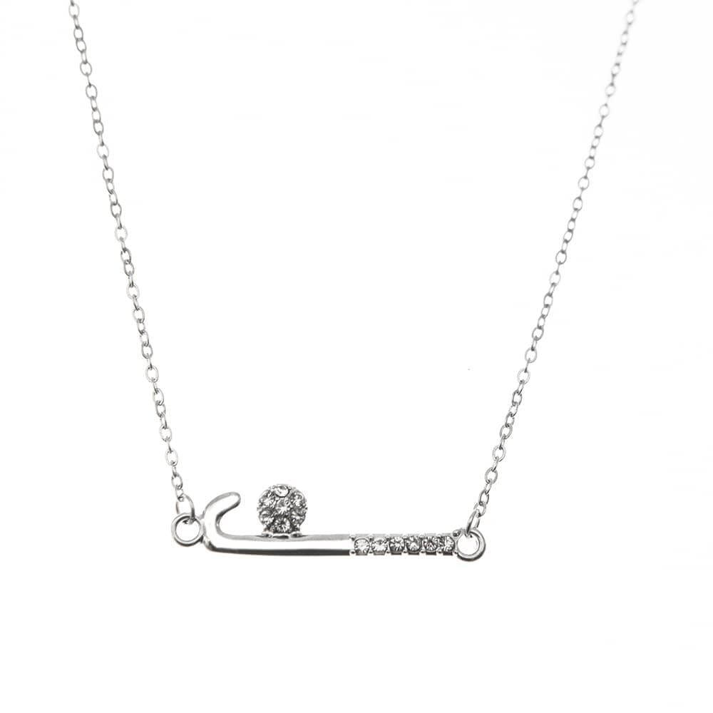 Sportybella Crystal Hockey Stick Necklace - Field Hockey Jewelry Gift
