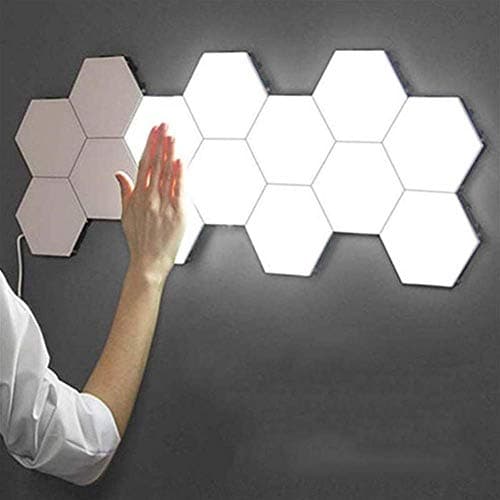 Splicing LED Smart Light, Wall Lamp Hexagonal, Panels A Bright LED For Lighting A Wall For Inside, Modular Touch Sensitive Lights honeycomb Decorative (Size : 5piece)
