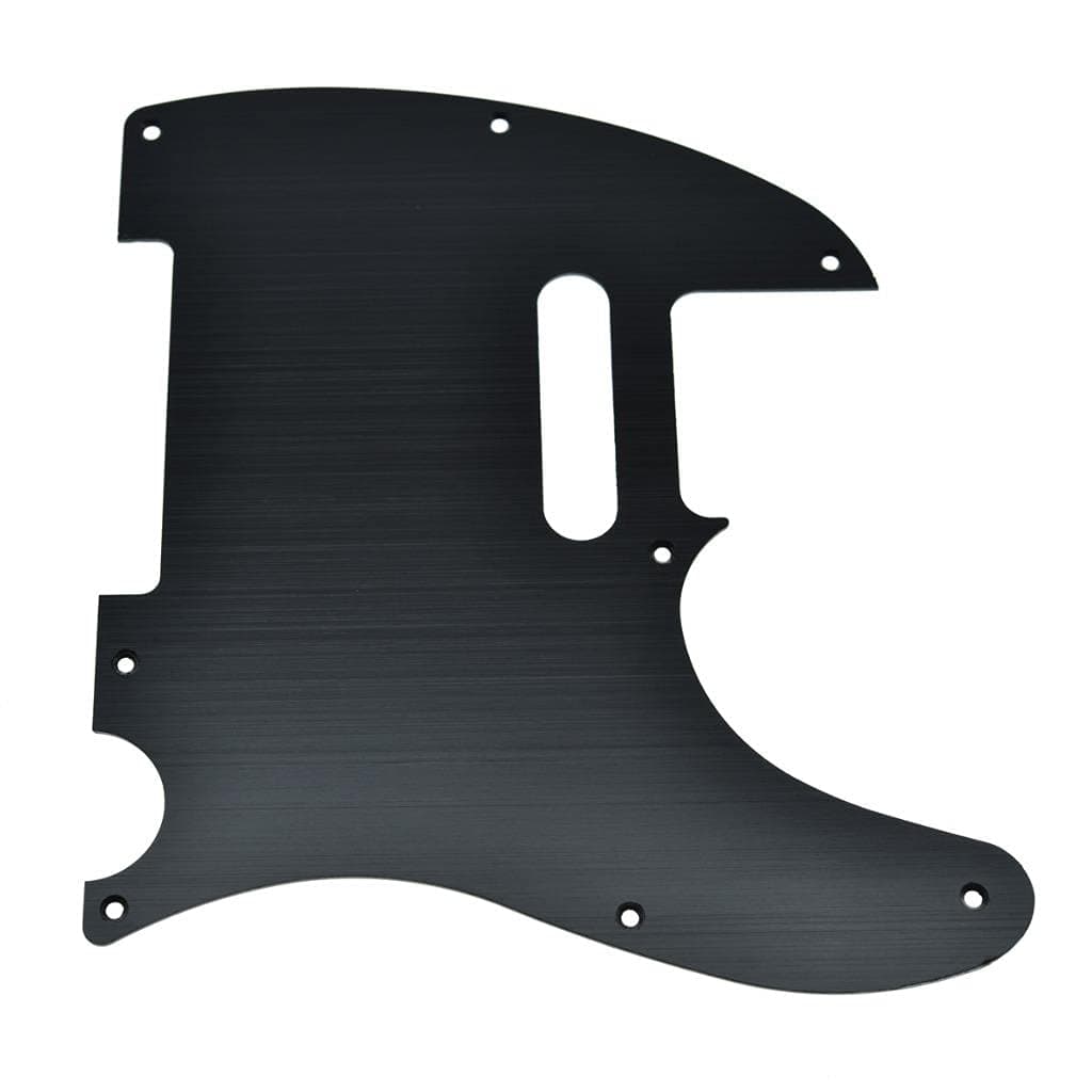 8 Hole Metal Aluminum Anodized Tele Style Pickguard TL Pick Guard Scratch Plate for USA/Mexico Telecaster Black