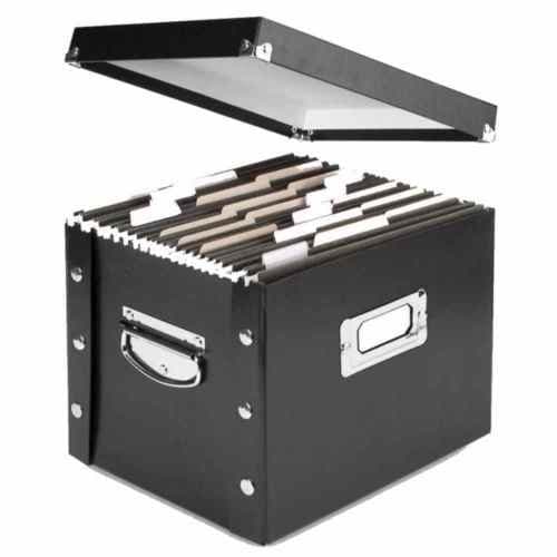 Letter Size File Box Organizer Folder Container Carrying Labeling Office Desktop