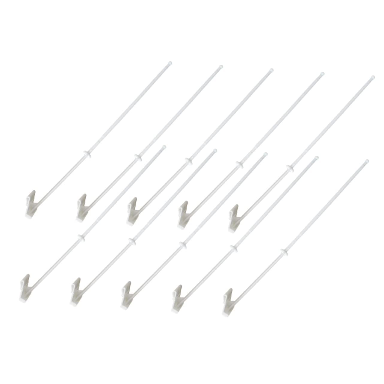 Yardenfun Car Window Flagpoles Car Flag Holder 10Pcs Plastic Clip-On Flag Frames for Vehicle Window Quick Installation Easy to Use Holiday Decor