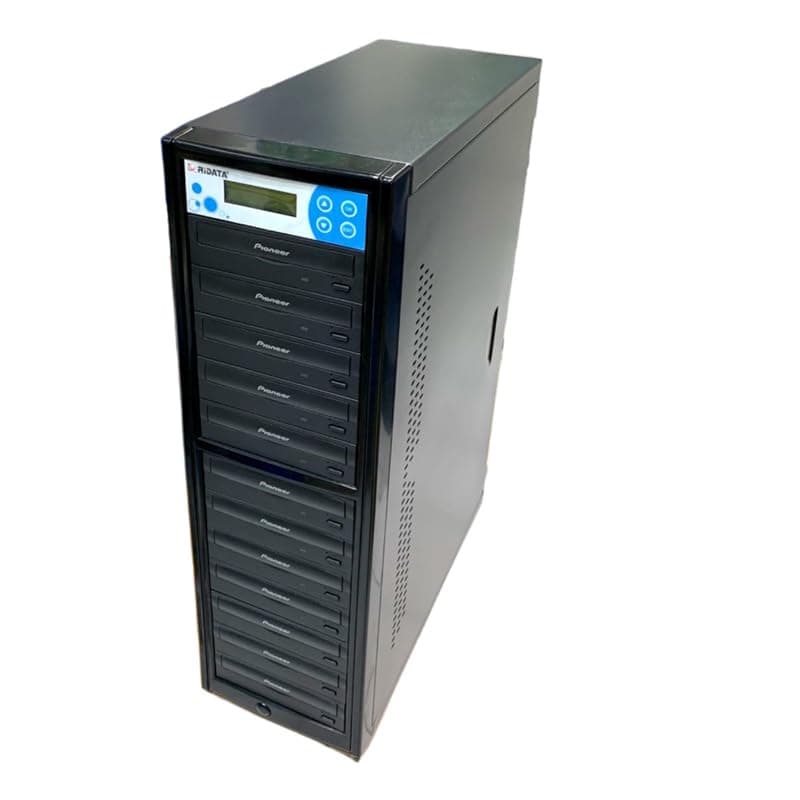 XForm 1 to 11 DVD CD Duplicator - With Multiple Discs Copier Machine with 24x Liteon Writers Burners Drives (Standalone Audio Video Copy Duplication Device Unit)