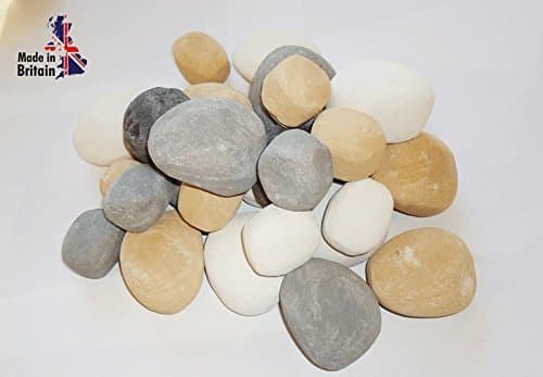 20 gas fire replacement pebbles small and large (MIXED SIZE AND COLOUR)