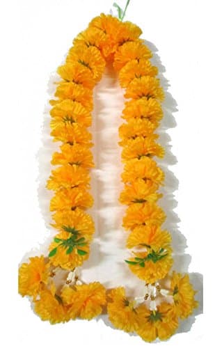 Thai Big Size Artificial Yellow Marigold Garland /Size: 50cm Big