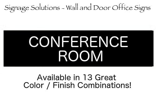 SIGNAGE SOLUTIONS // Wall or Door Sign // "Conference Room" Engraved Office and Workplace Signs // 2" x 8" // Available in 13 Exciting Color And Finish Combinations!