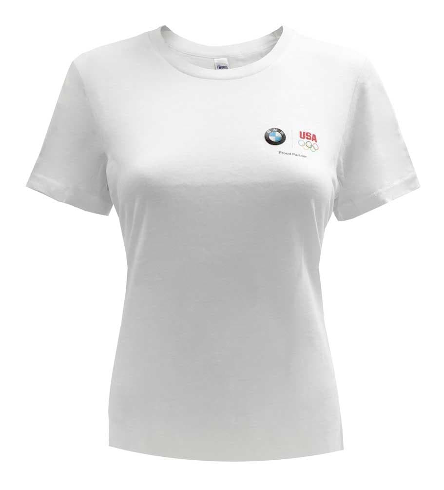 BMW Women's T-Shirt, Team USA Olympics Short Sleeve Tee White 801422445