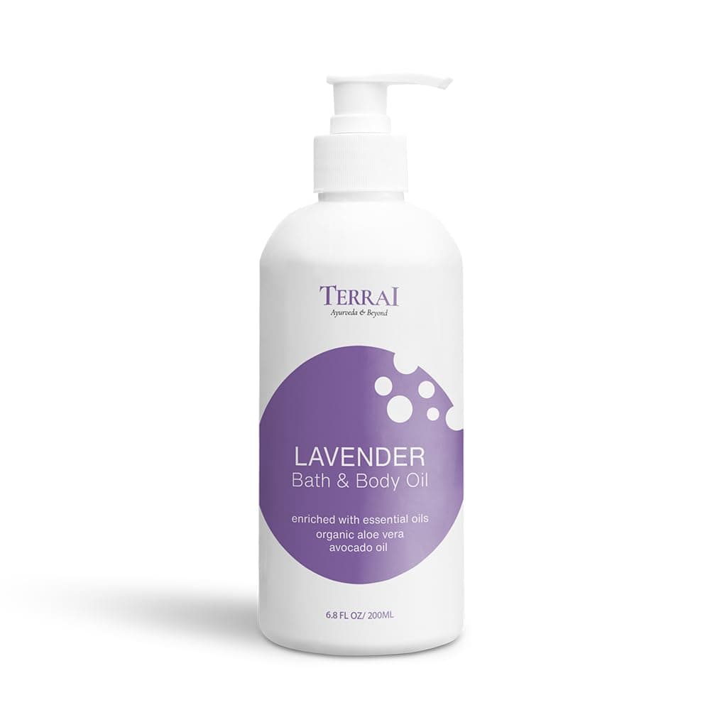 Lavender Bath & Body Oil for Daily Use, Non-sticky & Fast Absorbing, For All Skin Types, Massage Oil with Vitamin E, Avocado Oil, Stress Relief & Relaxing for Women & Men, 200ml (Pack of 1)