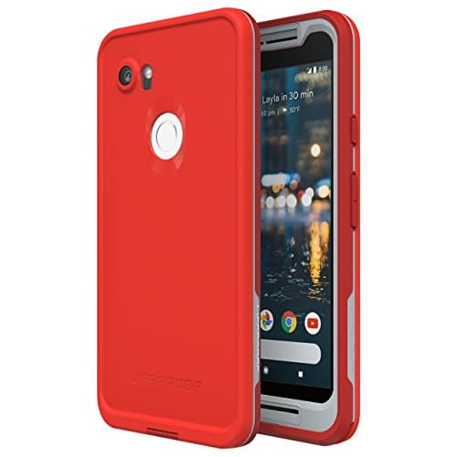 Lifeproof FRE Series Protective Waterproof Case for Google Pixel 2 XL - Red (Renewed)