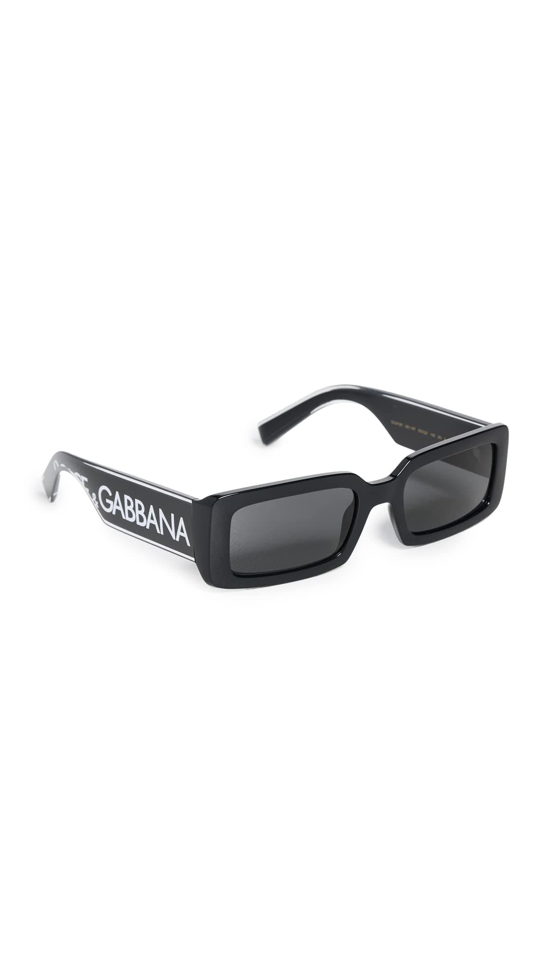 Dolce & Gabbana DG6187-501/87 Sunglasses BLACK w/DARK GREY 53mm, Black, 53/20/145