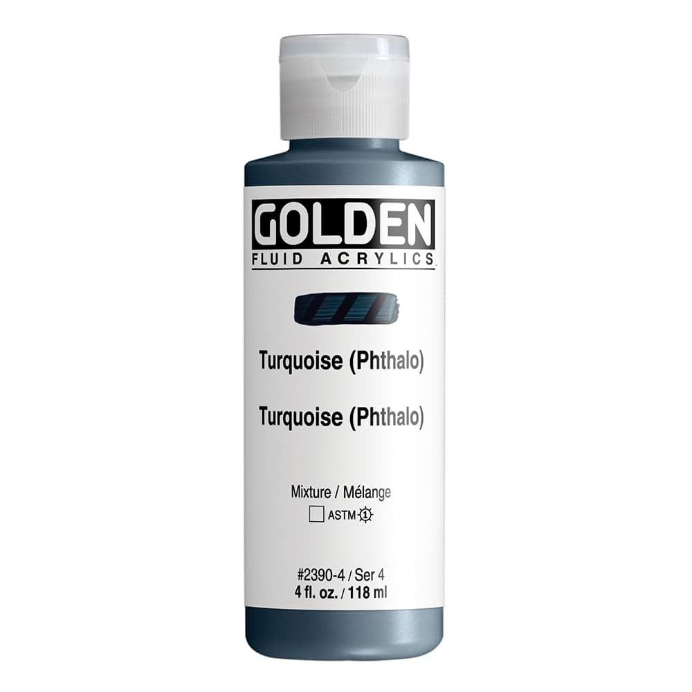 Golden Artist Colors Fluid Acrylics - Turquois (Phthalo) - 4 oz Bottle