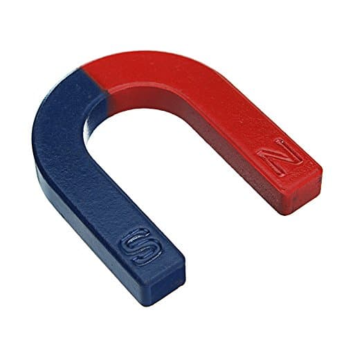 U Shape Magnet,SONSAN U Shaped Horseshoe Magnet Red Blue Painted Pole Physics Experiment Teaching 60mm