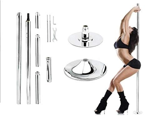 JIUZHOUTONG 45mm Dancing Pole Kit Removable Portable Dance Sport Exercise Club Fitness 9ft