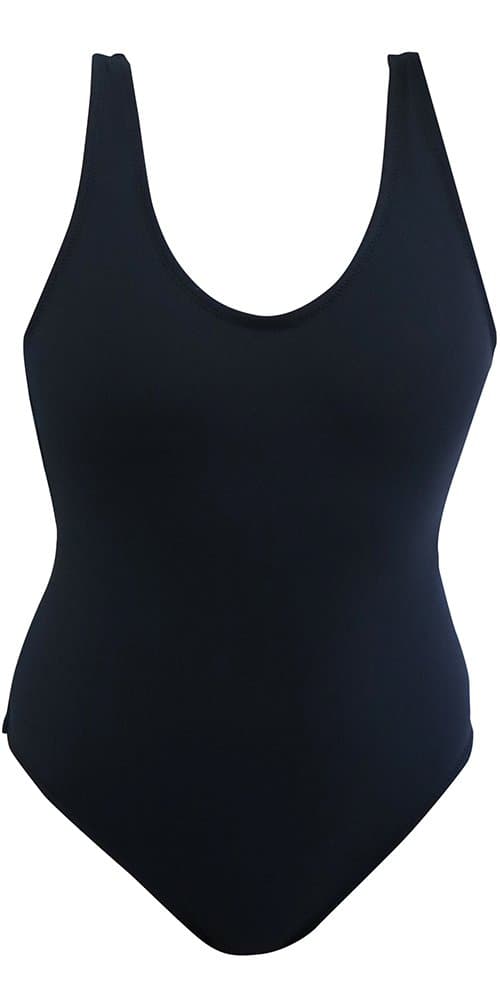 Sundae Women's One Piece Swimwear Supreme Lowback Sexy Retro 80s/90s Bodysuit (Small, Black)