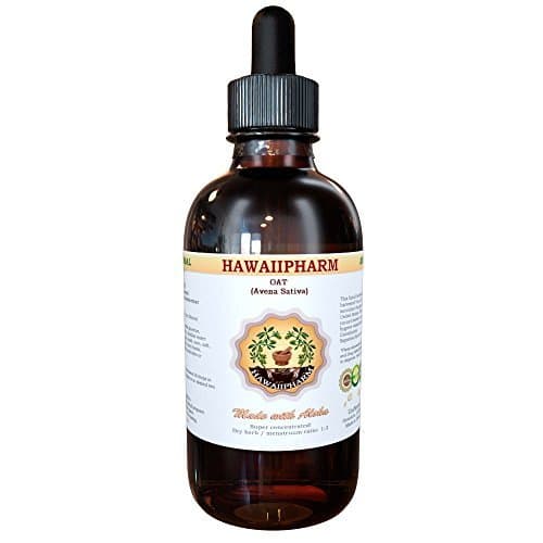 Oat Liquid Extract, Oat (Avena Sativa) Dried Grain Powder Tincture, Herbal Supplement, Hawaii Pharm, Made in USA, 4 fl.oz