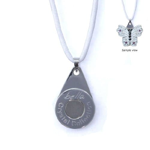 Bella Crystal Ladies Ball Marker Necklaces White