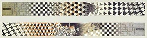 Metamorphosis (4 panels) by M.C. Escher - 8 1/2 x 40 7/8 ea inches - Fine Art Print / Poster