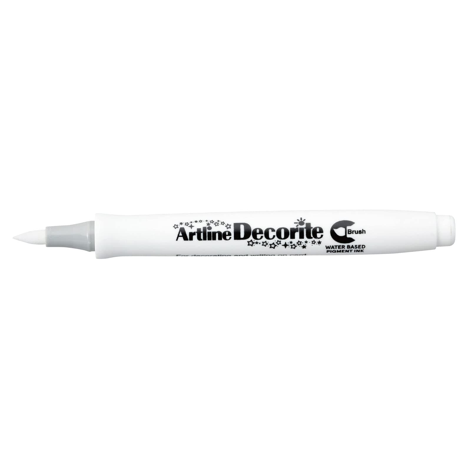 Artline 'Decorite' Brush Marker Pen for Card, Glass, Metal and Plastic (White)