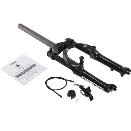 Spinner Grind 20 Inches Suspension Fork 50 mm 1 1/8Inches Remote Lockout, Glossy Black, ST1652