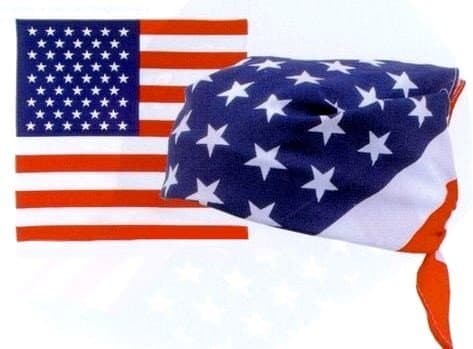 USA American Flag Bandana Scarf – 55 cm x 55 cm – Motorcycle, Biker, Country, Vintage, Fashion