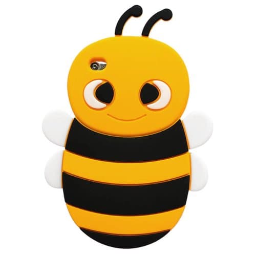 Casea Packing Yellow Cartoon Bee Style Silicone Case Cover for Apple iPod Touch 4 4G 4TH