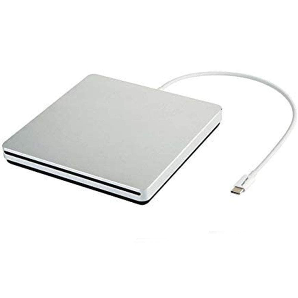 tengertang Portable USB‑C External CD/DVD Drive ‑ USB‑A Converter Included | Plug & Play for MacBook Pro/Air, Windows & Linux | CD/DVD Reader, Writer, Player & Burner