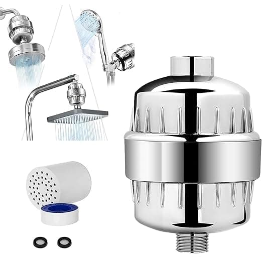 Shower Filter for Bathroom for Hard Water Problems | Water Softener for Home Reduces Dry | Angle-Adjustable | Eczema and Dramatically Improves The Condition of Your Skin