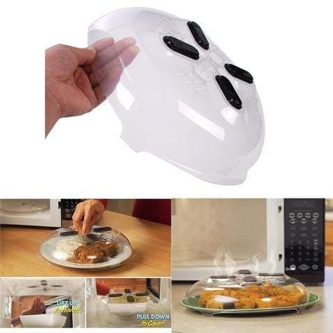 Drake Magnet Food Splash Guard Microwave Anti-Sputtering Hover Cover with Steam Vents Magnetic Splatter Lid Heat Resistant