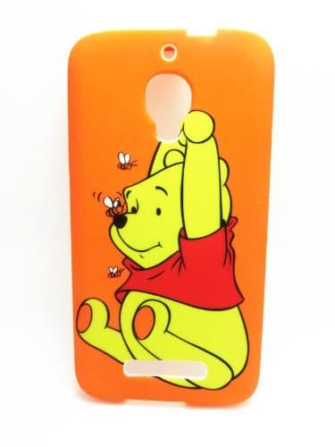 Cute Lovely Bear Winnie the Pooh Stitch Alien Soft TPU Case Cover For Smart Mobile Phones (ALCATEL One Touch Fierce 2 7040T / Pop Icon A564c , Winne the Pooh)