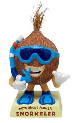 KC Hawaii Coconut Snorkeler Bobblehead Dashboard Doll