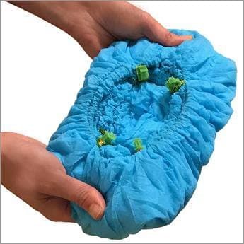 50 Count Refill Woven Booties Automatic Shoe Cover Dispenser Blue