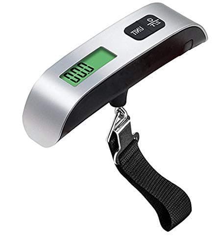 BSITFOWBSITFOW 10g to 50 kg - Luggage Scale Digital Weighing Travel Bag Weight Checker Hanging Weight Scale with Belt Silver
