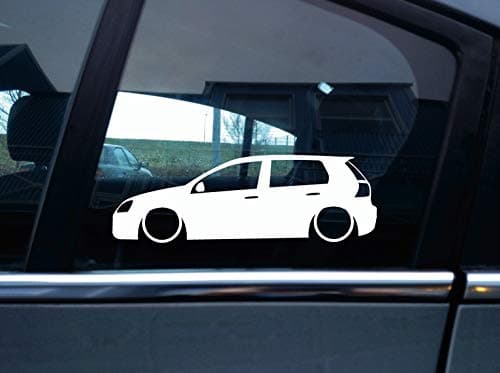 Turnerco Lowered Mk5 car silhouette Vinyl Sticker - 5-door | v-dub classic