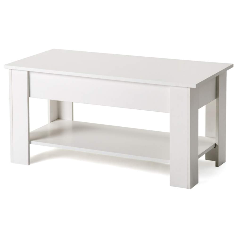 Highbeastbe Coffee Table White Modern Furniture Leisure Belt Separator