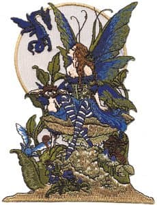 Amy Brown UNDER GARDEN Fairy PATCH Iron-On / Sew-On Amy Brown Officially Licensed Fairies & Fantasy Artwork, EMBROIDERED Patch