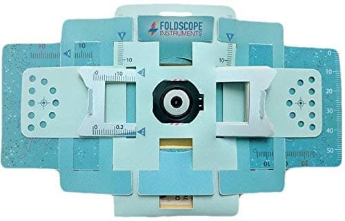 Ready to use Microscope with 1 Prepared slide, Pre-assembled Foldscope Kit